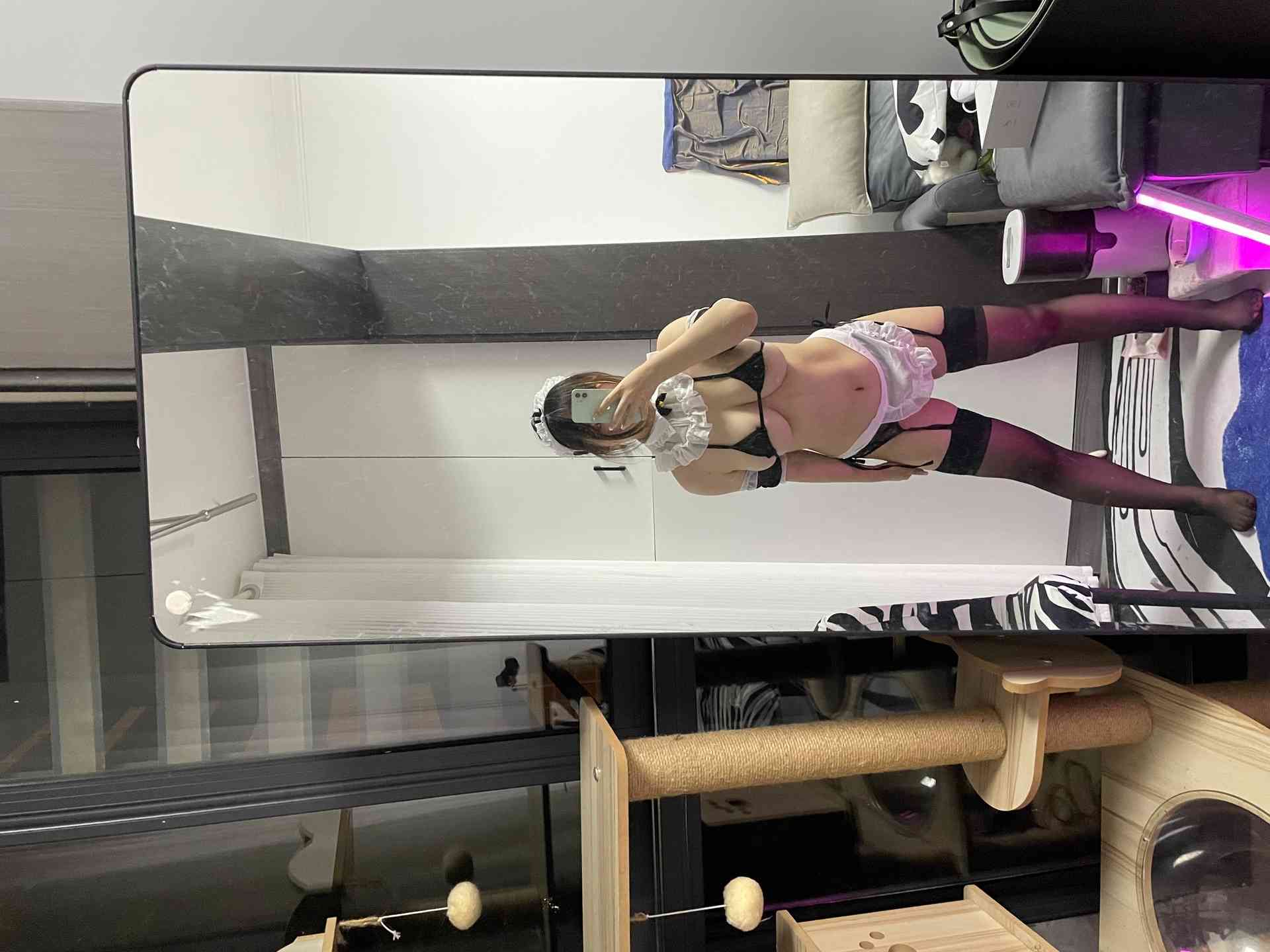 葱油饼er黑白女仆吊带