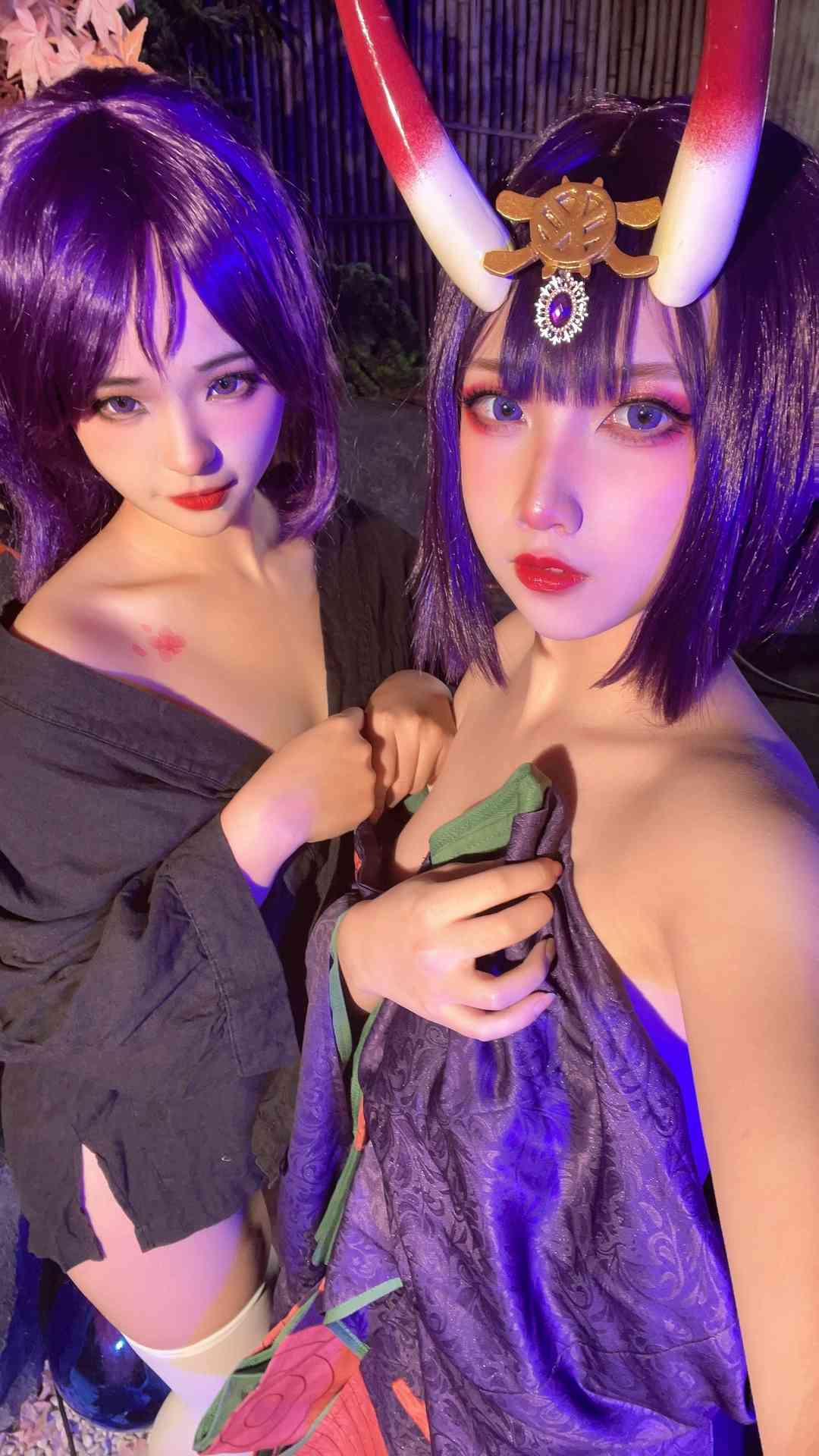 NO.002小和甜酒&阿呀温泉酒吞奶光双人【193P】-可宝主
