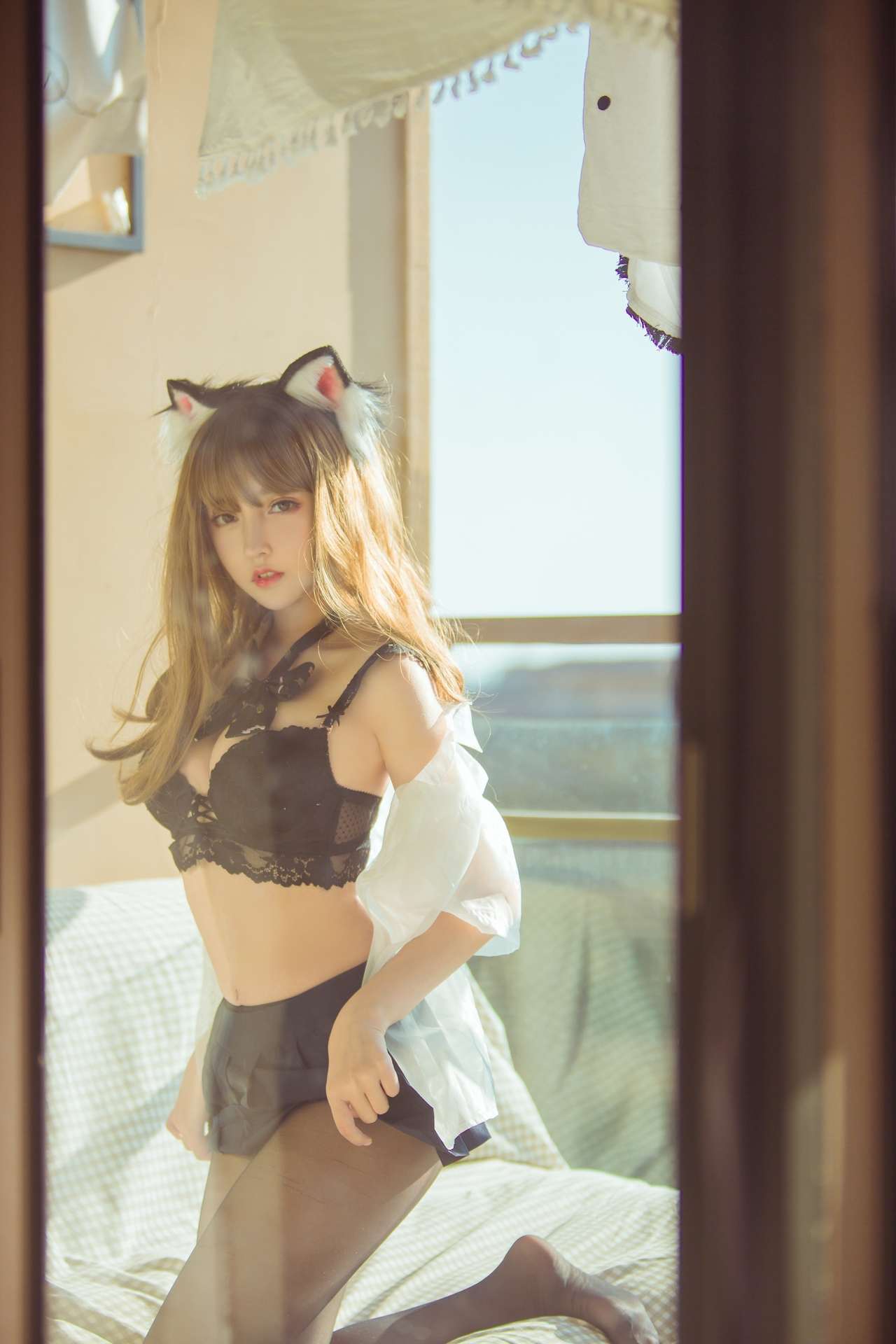 过期米线线喵阳台 黑丝猫娘