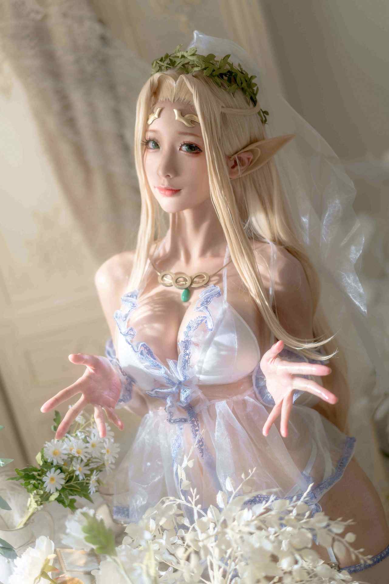 蠢沫沫白精灵-婚纱
