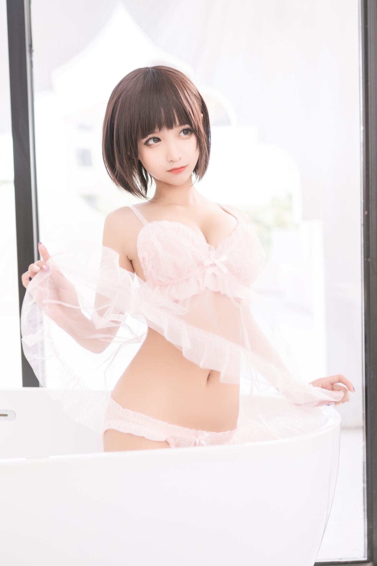 NO.158蠢沫沫沫沫真爱版粉纱精致写真【40P】-可宝主