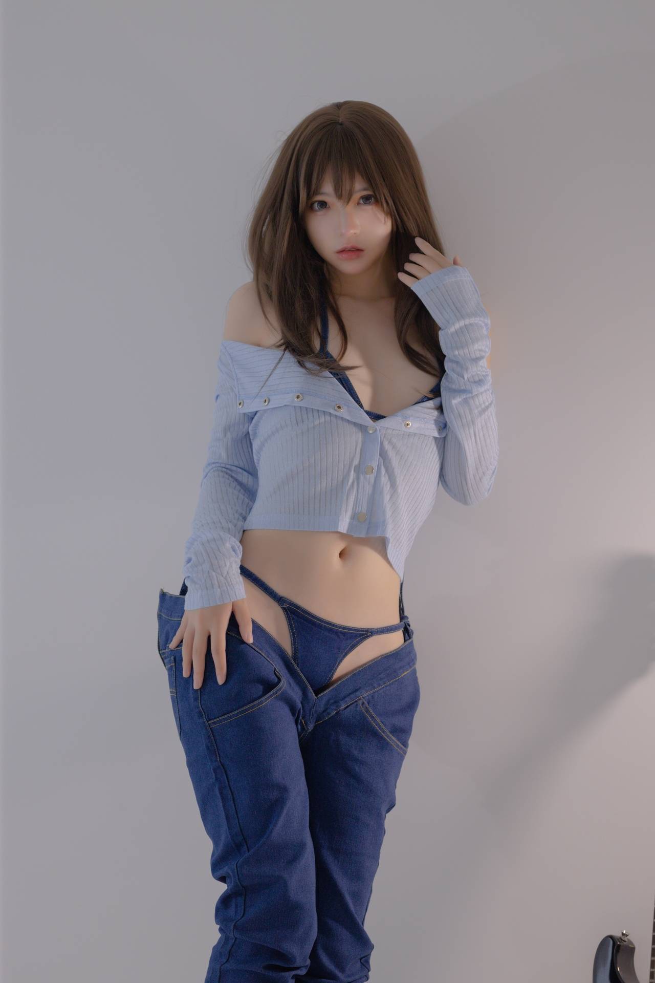 NO.018疯猫ss2022夏日限定A本吉他妹妹牛仔裤【20P】
