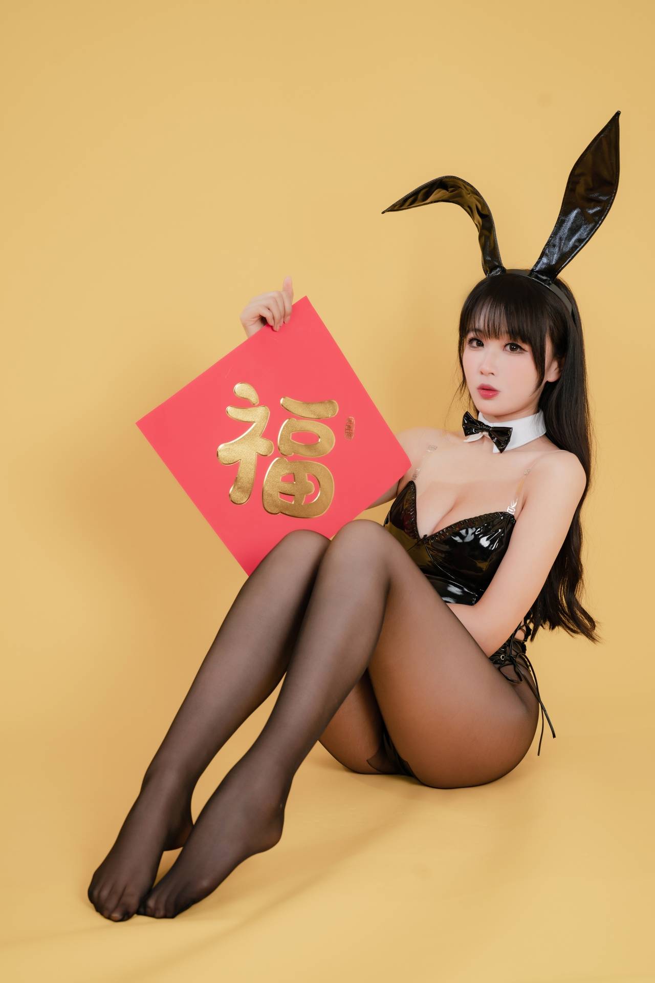 NO.005轩萧学姐新春福兔黑兔女郎共20P-可宝主