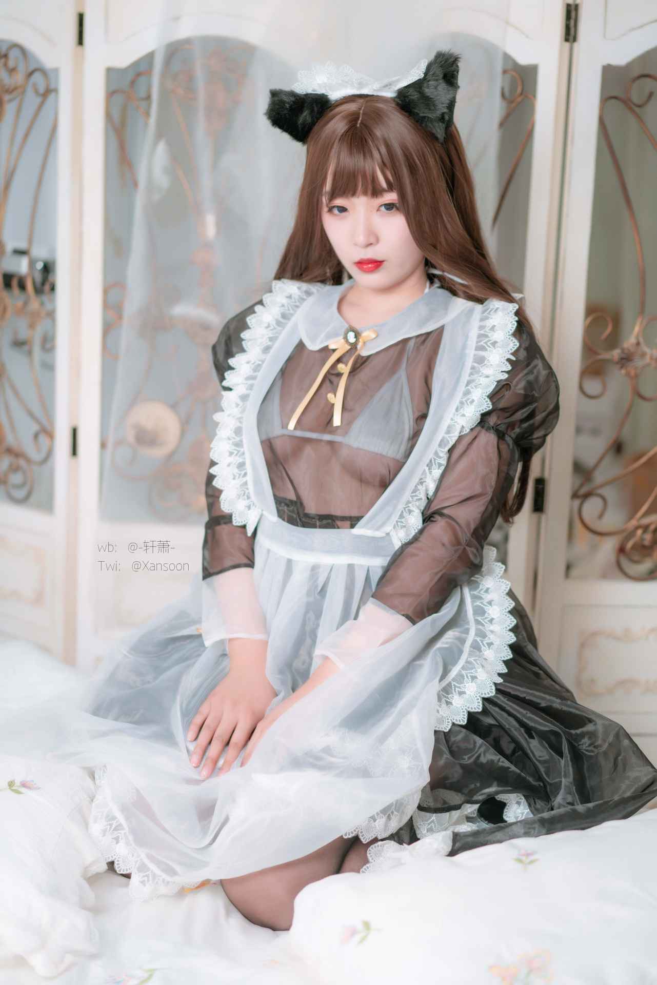 NO.031轩萧学姐透明女仆作品合集【28P】-可宝主