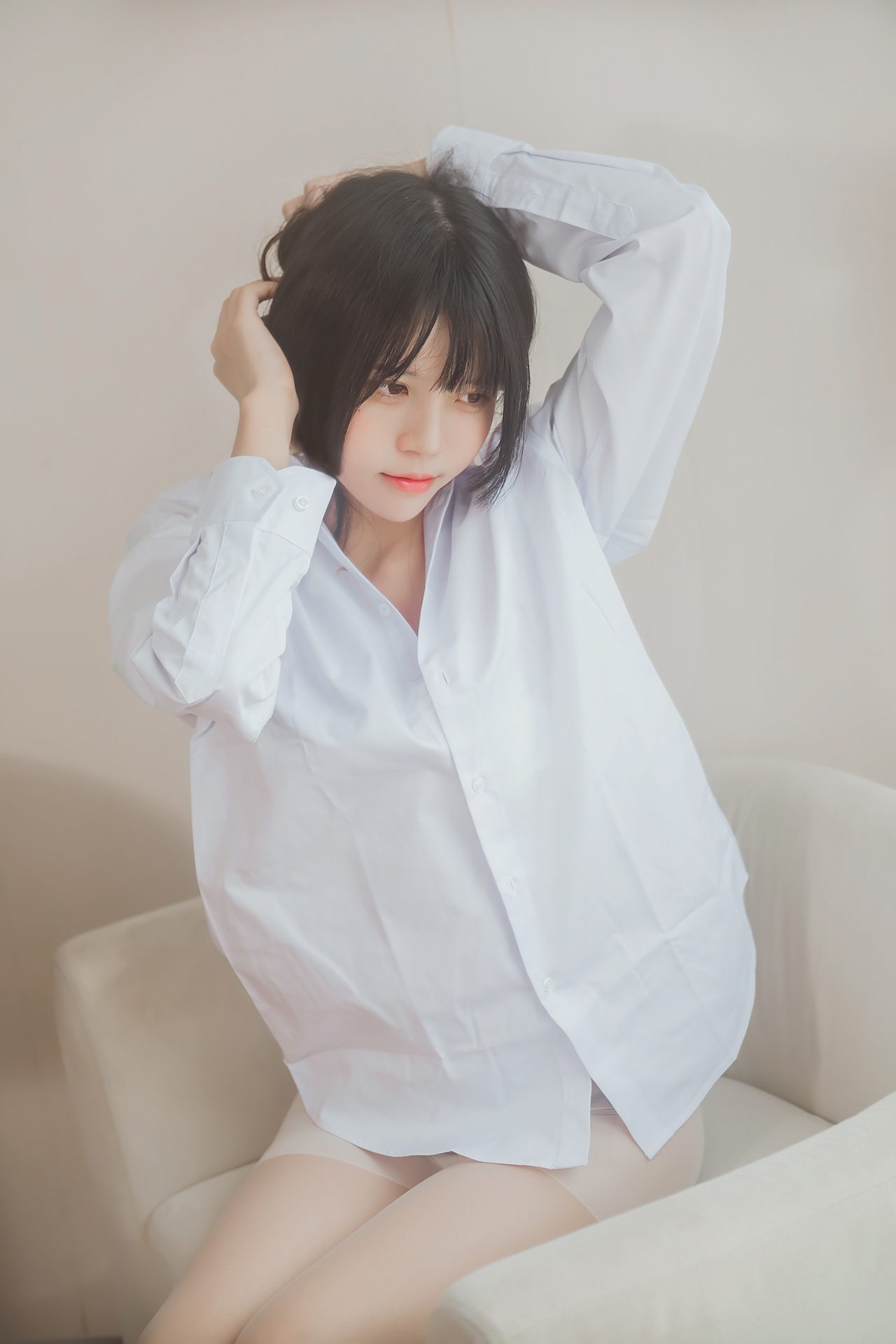 NO.003桜桃喵白衬衫散发精美写真【49P】-可宝主