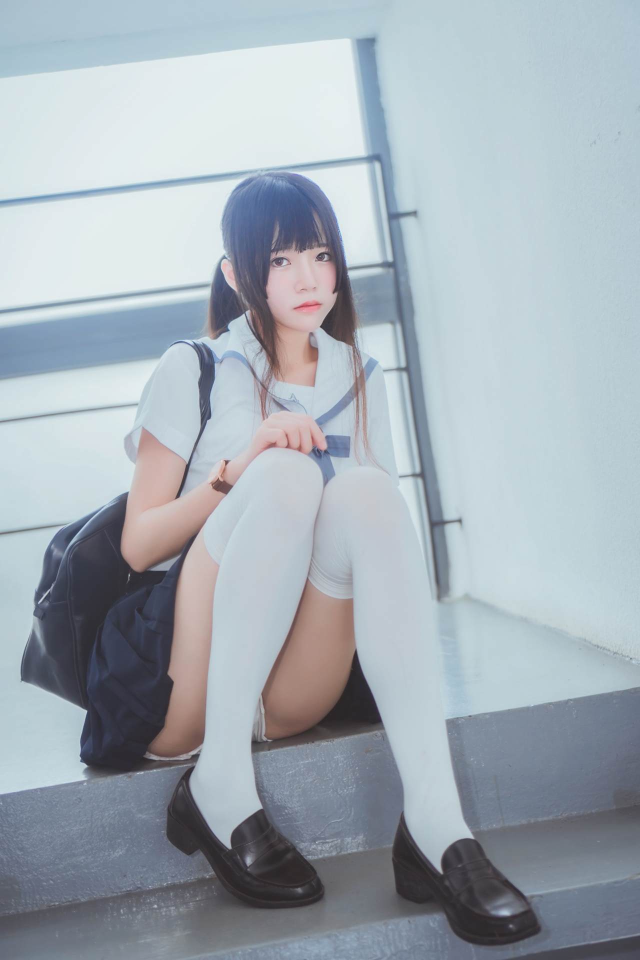 桜桃喵蓝白水手服