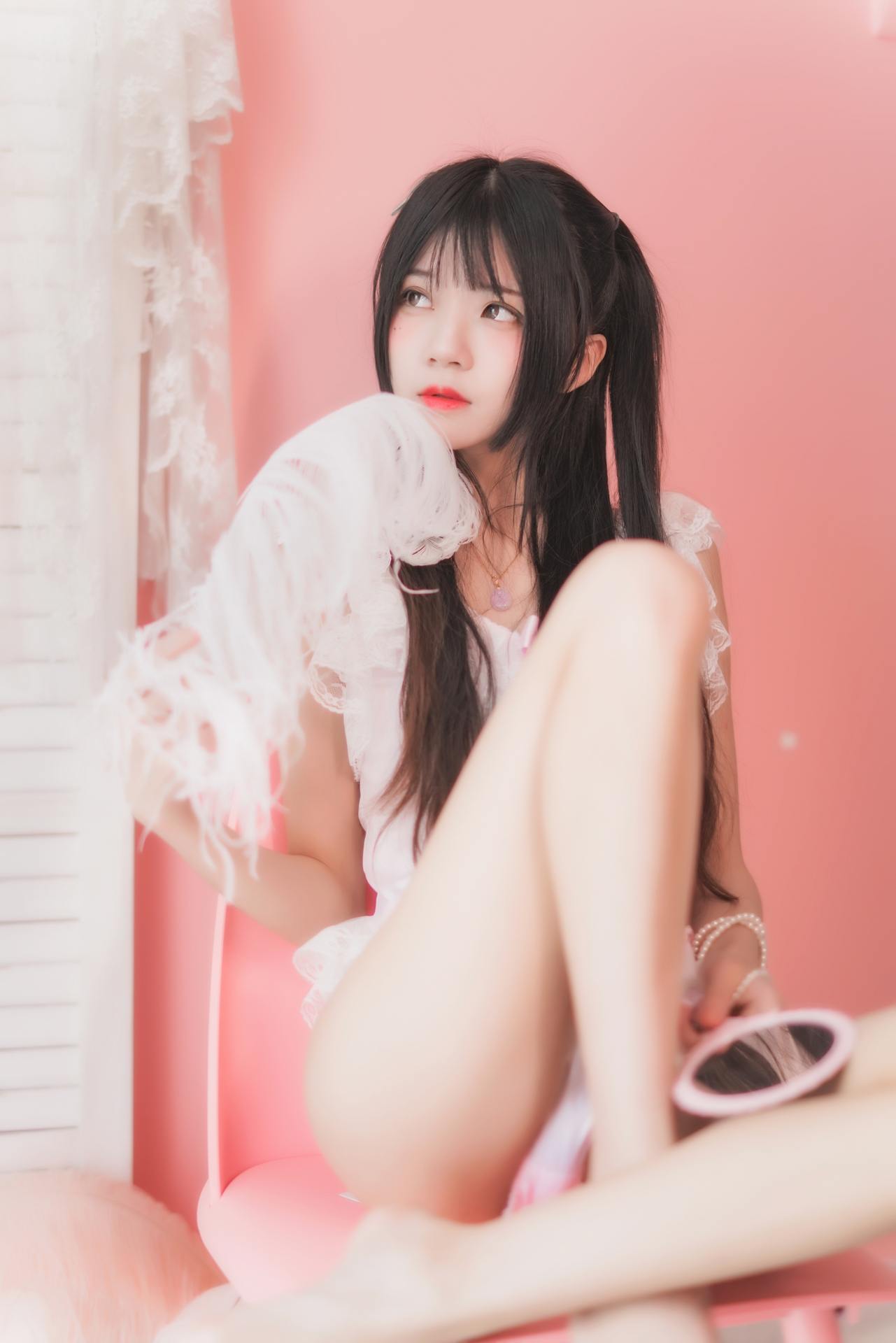 桜桃喵冬眠 粉色浴缸