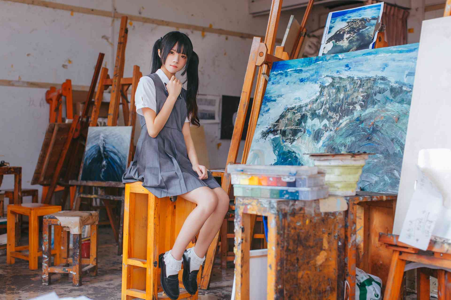 桜桃喵画室少女