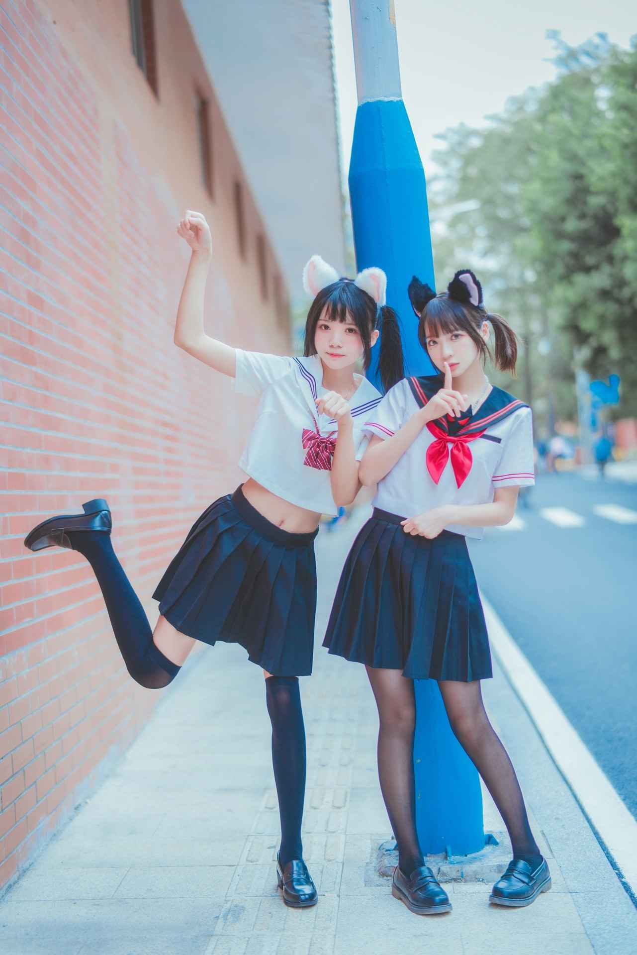 NO.023桜桃喵&疯猫ss JK百合233P-可宝主