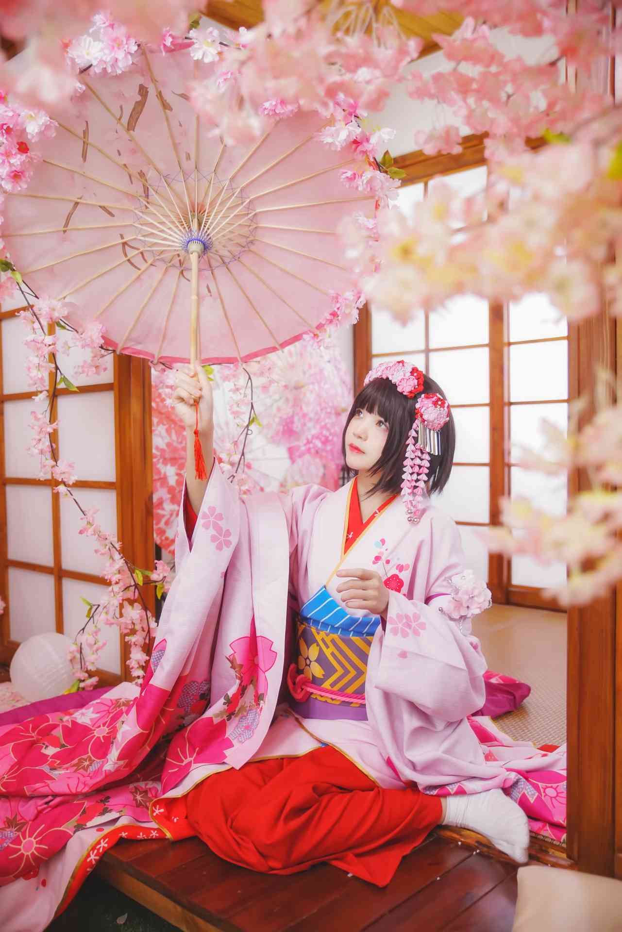 桜桃喵加藤惠 和服