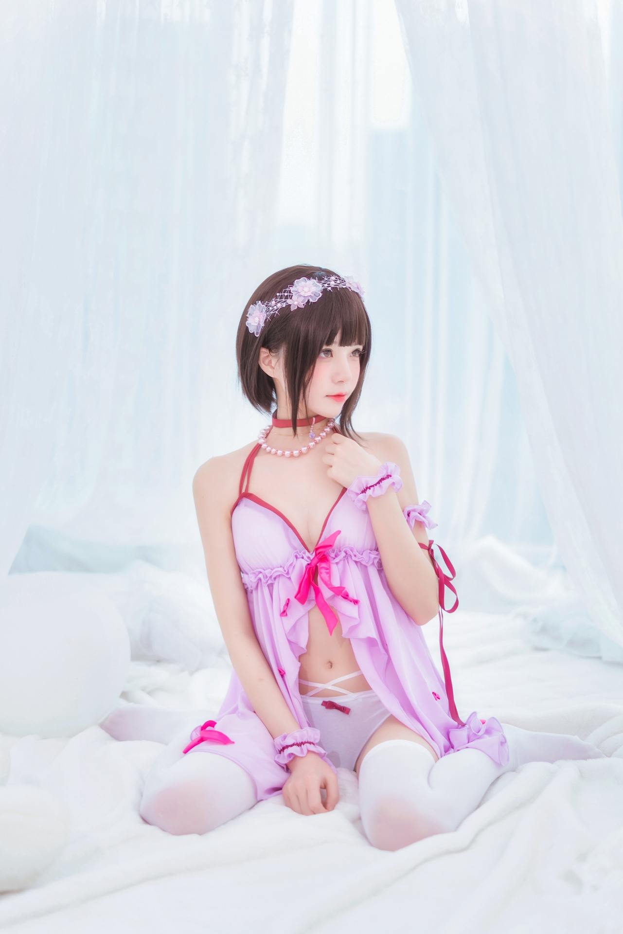 NO.032桜桃喵加藤惠小睡裙【38P】-可宝主