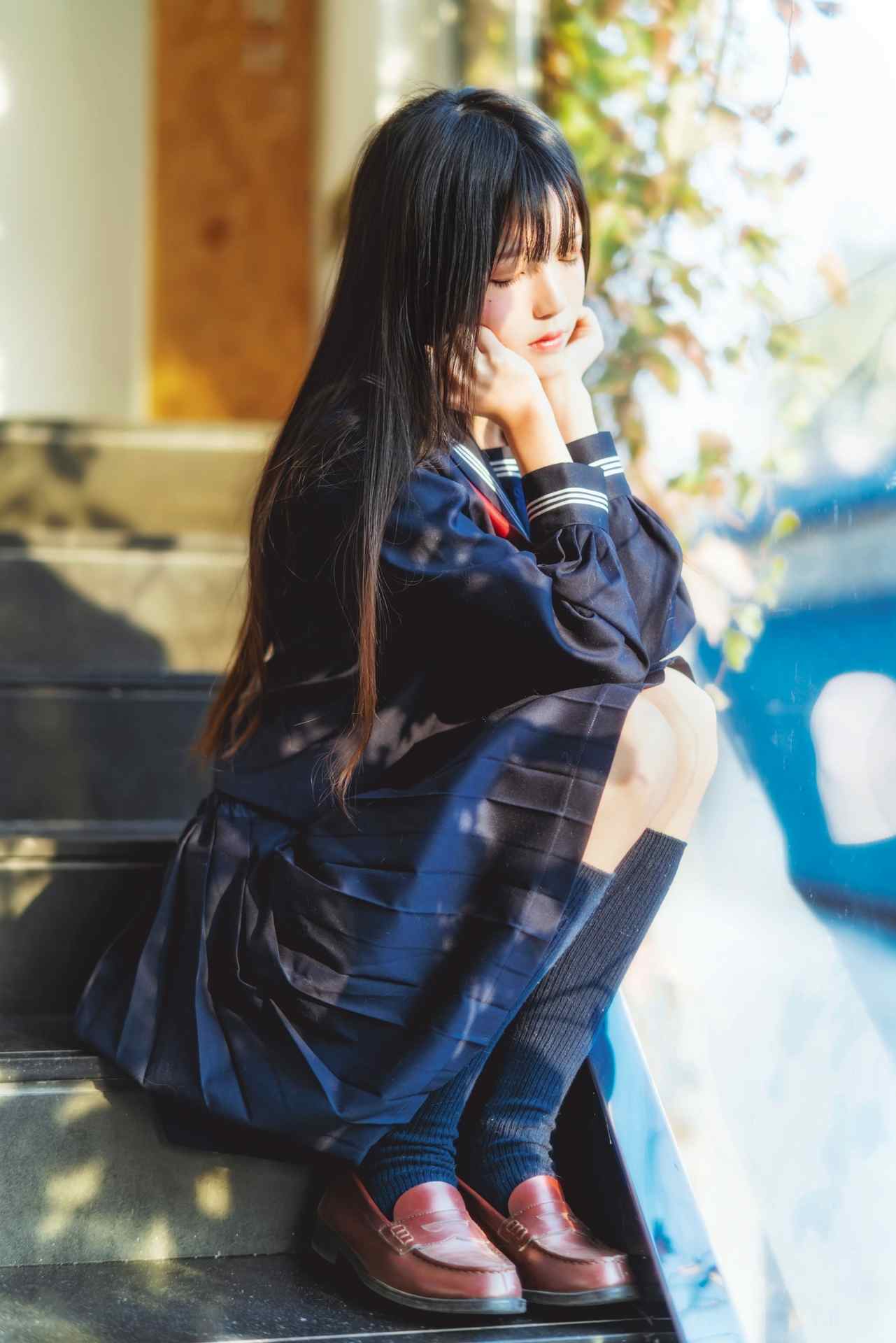NO.044桜桃喵小小少女黑色水手服尽享佳作【50P】-可宝主