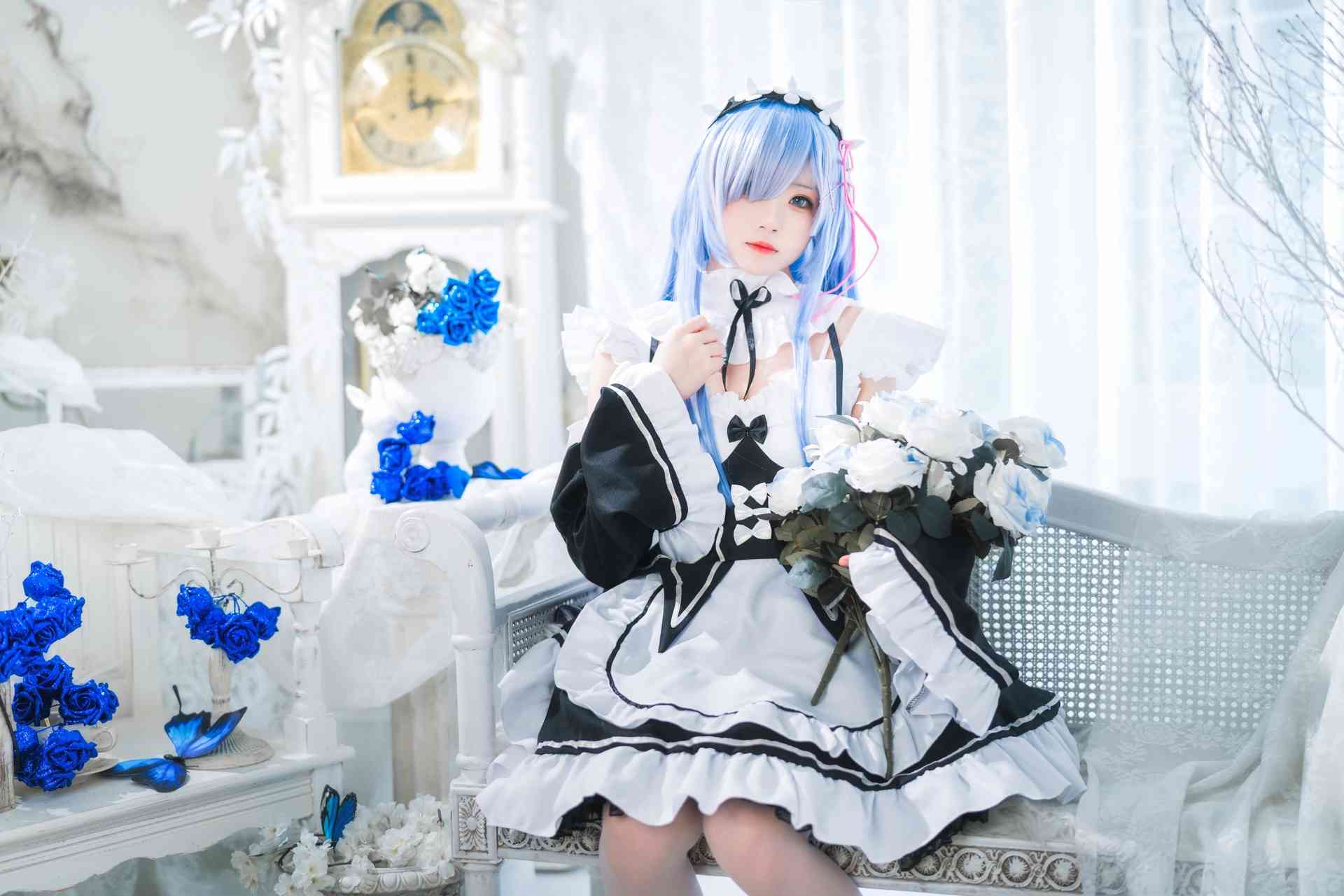 NO.133桜桃喵长发蕾姆02引人入胜的艺术写真【44P】-可宝主