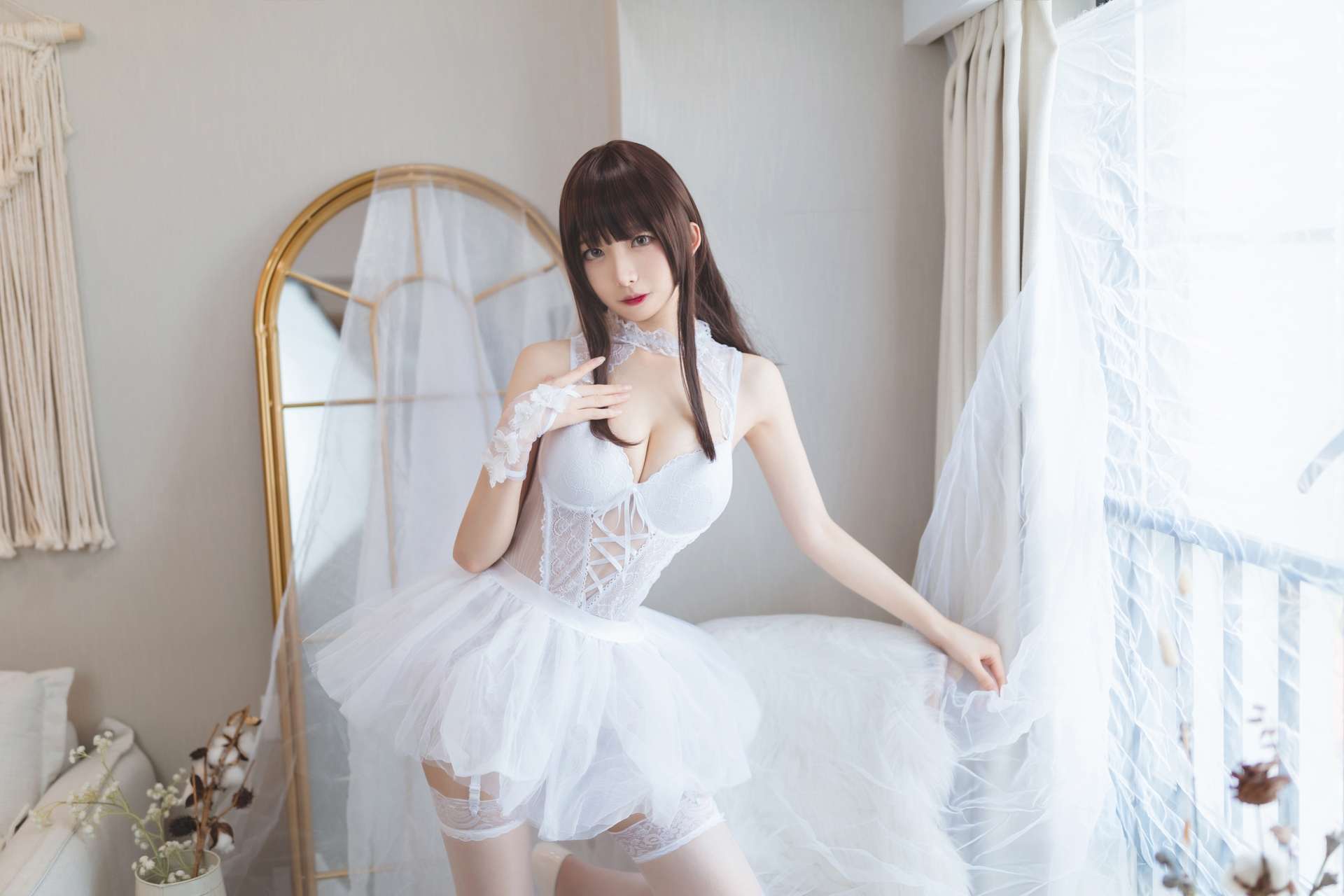NO.008封疆疆白色纱裙图片欣赏【40P】-可宝主