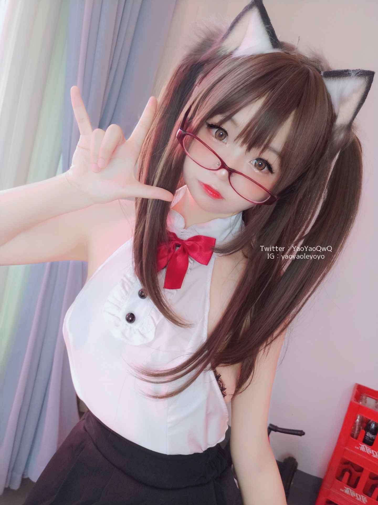 軟妹搖搖樂黑色紧身衣