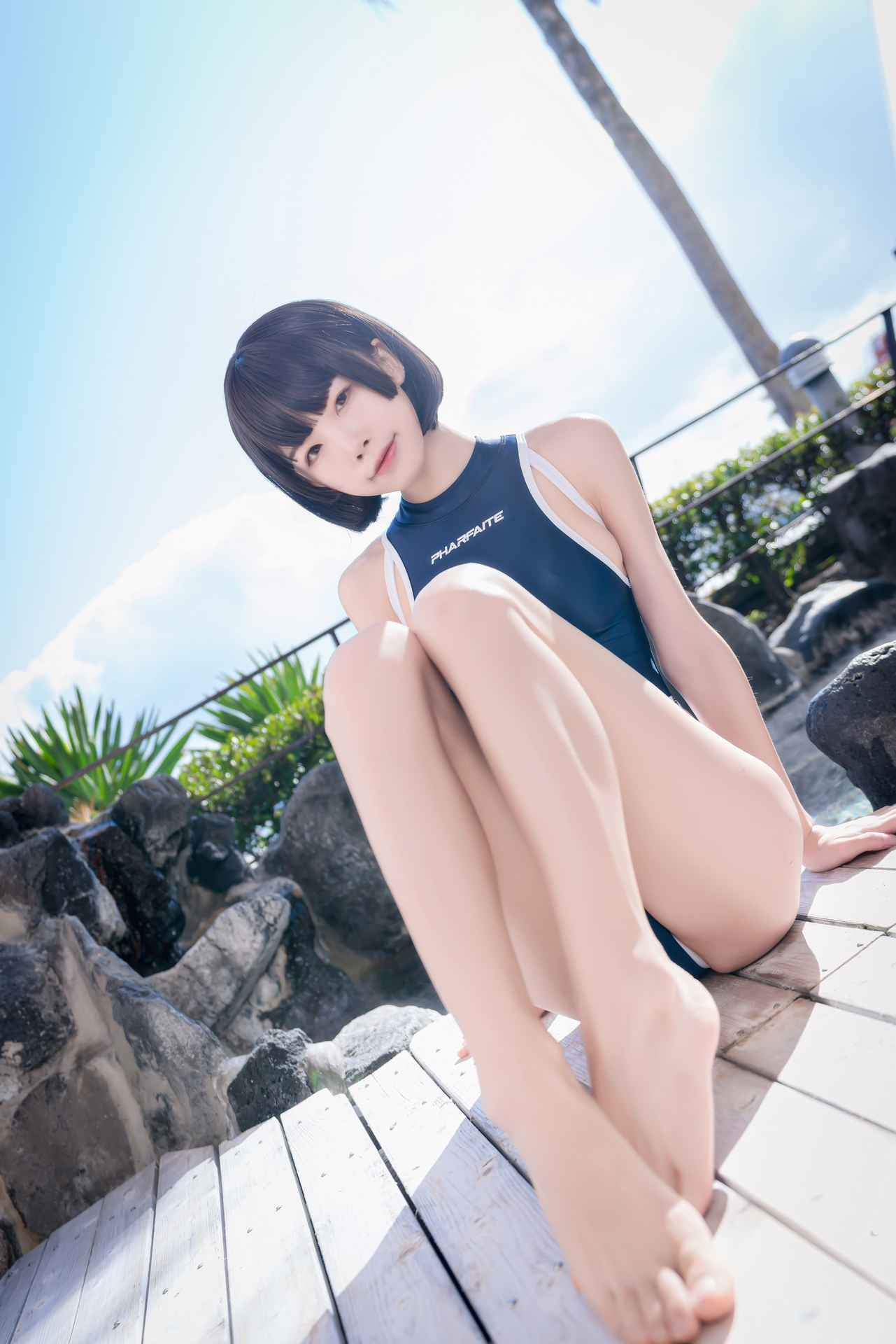 水淼aqua竞泳水着