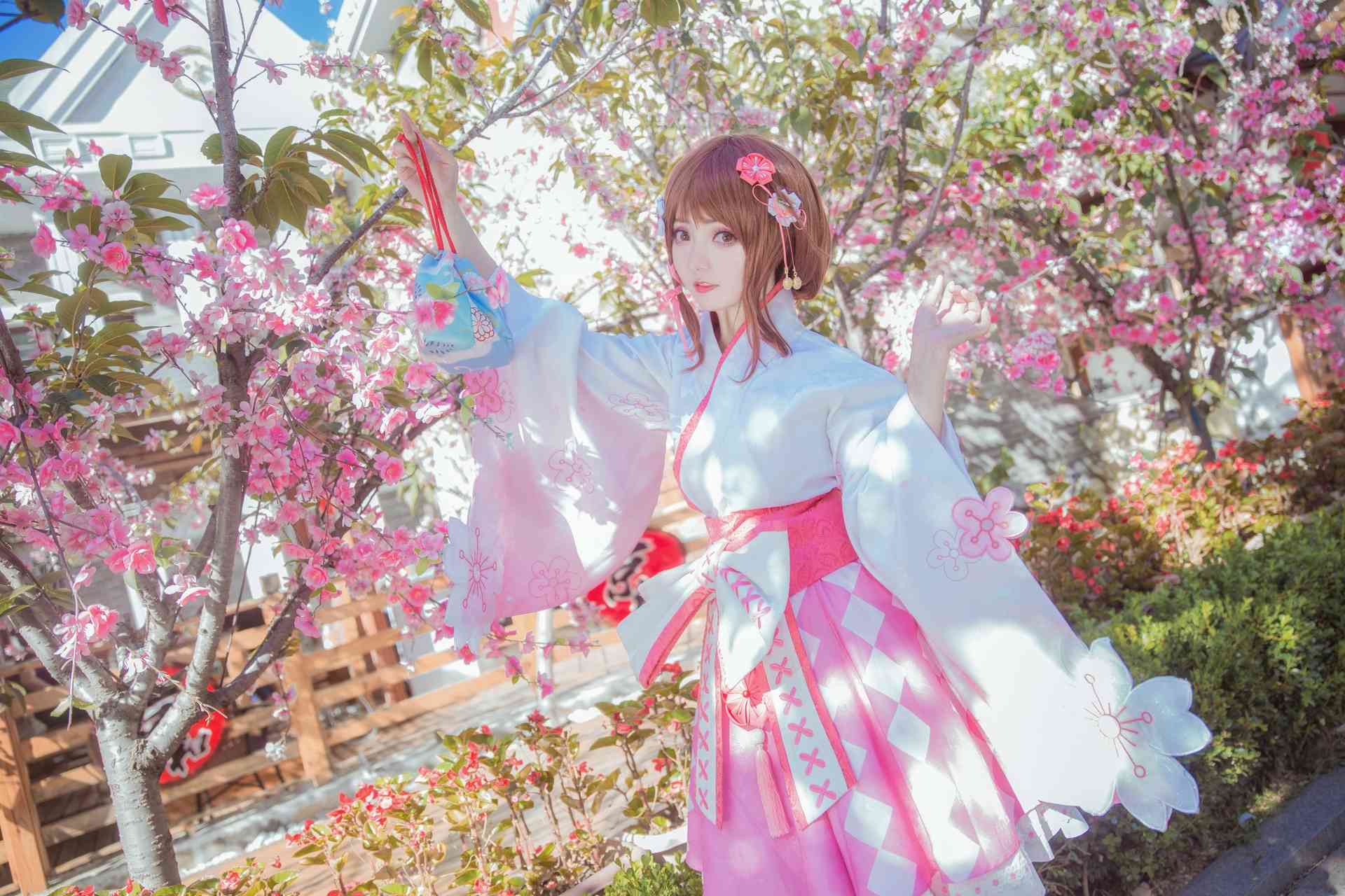 斯文文文文丽日御茶子姐美如画和服