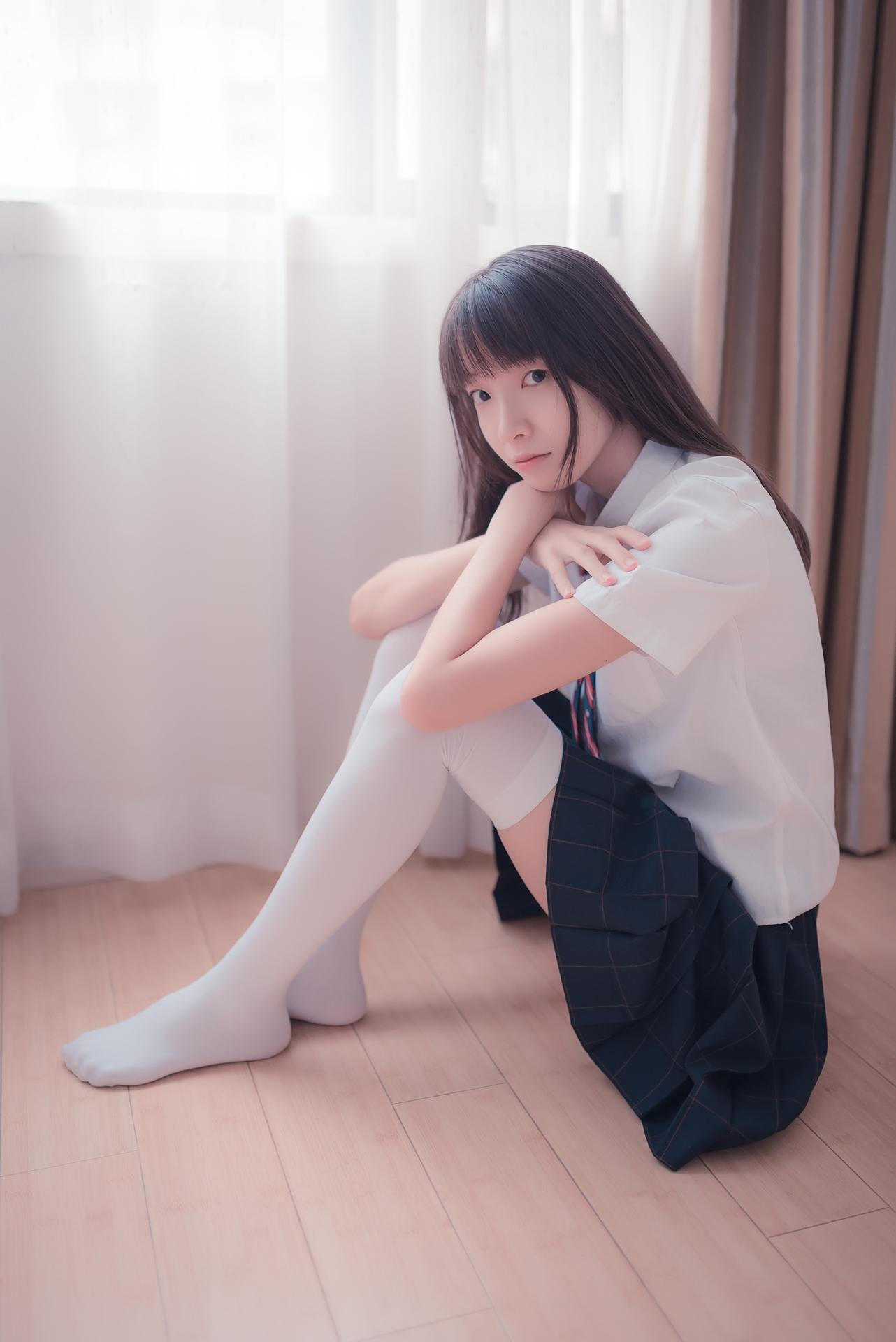 NO.004风之领域邻家白丝清新女孩探秘【49P】-可宝主